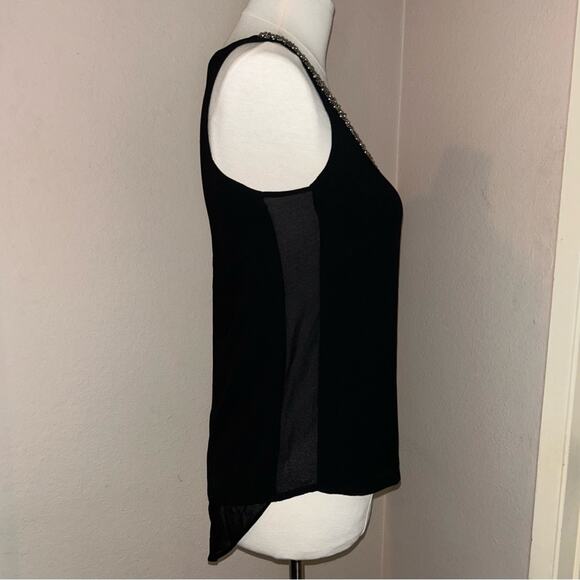 XOXO women’s black top with sheer lower back and sides, size XS - Picture 3 of 8